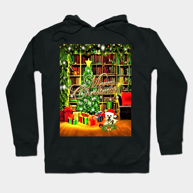 Cute Scottish Terrier Christmas Greeting Hoodie by KC Morcom aka KCM Gems n Bling aka KCM Inspirations